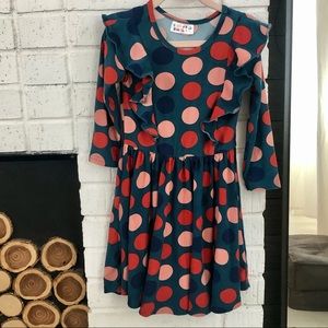 3/4 long sleeve dot dot smile dress